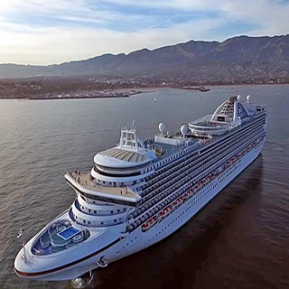 Drone Above the Cruise Ship